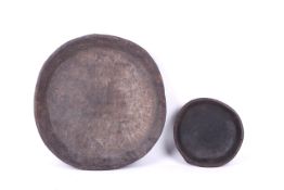 Papua New Guinea. Two carved wood shallow Boiken dishes.