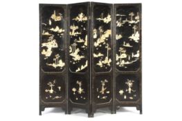 A late 19th Chinese standing screen.