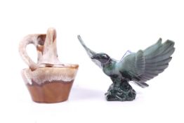 Two mid-century studio pottery items.