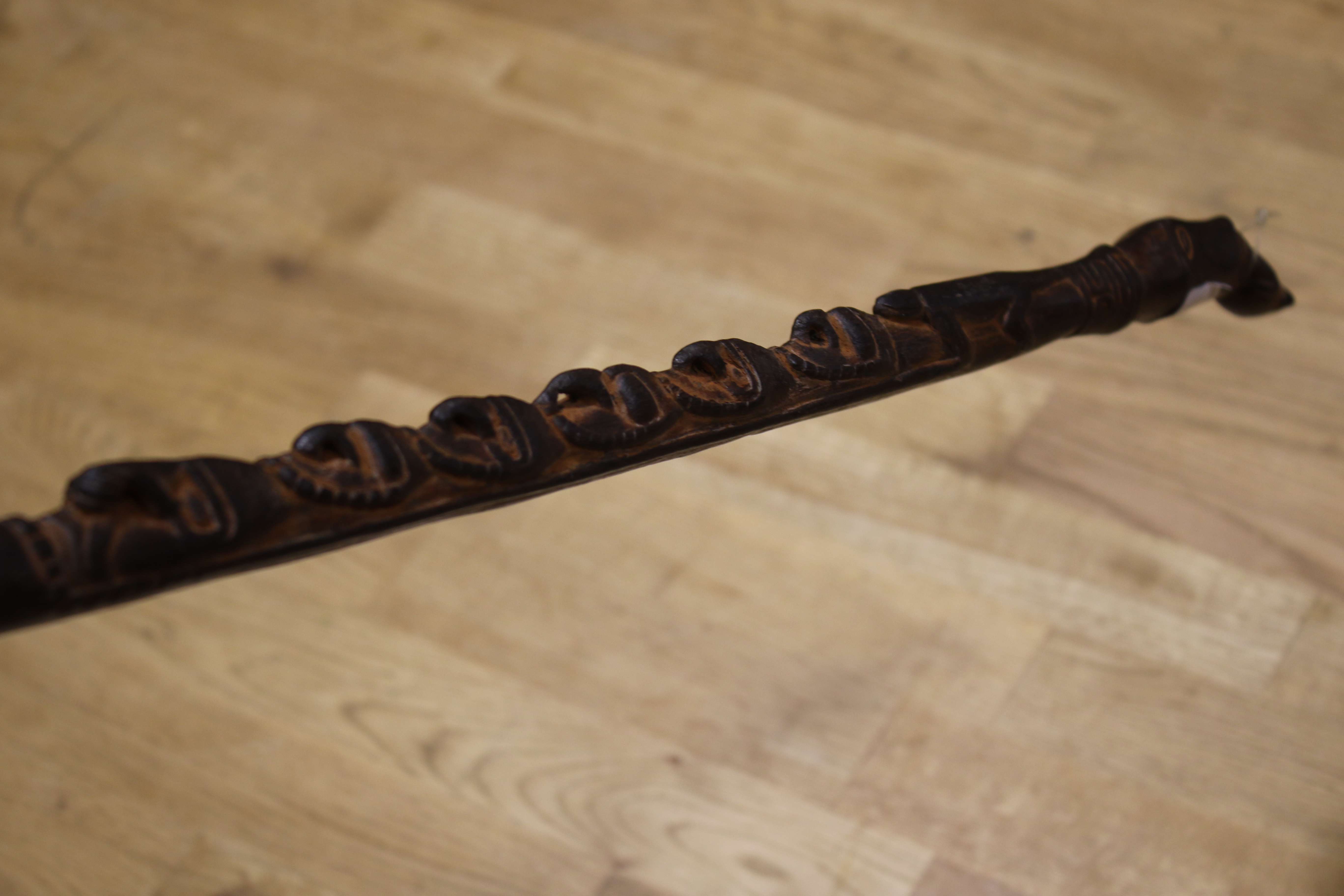 Papua New Guinea. A large carved ladle, two 'scepters' and a handle. - Image 11 of 14
