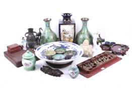An assortment of oriental collectables.