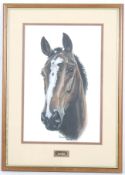 A contemporary pastel portrait of a horse.