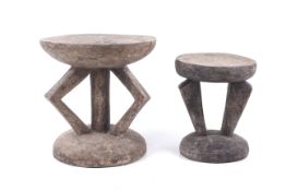 Papua New Guinea. Two wooden stools.