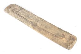 Papua New Guinea. A carved wood dwelling panel.