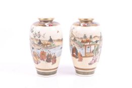 A pair of early 20th century Japanese Satsuma vases.