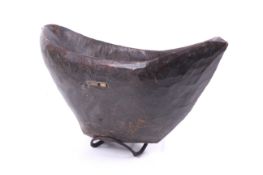 Papua New Guinea. A large boat form wood bowl.
