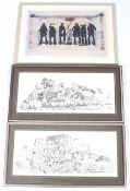 Three Robert Olley (1940) prints.