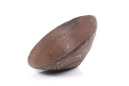 Papua New Guinea. A Koiwat village earthenware eating bowl, kamana.