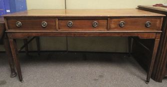 An Edwardian hall table converted from a piano/spinette.
