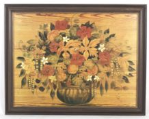 A contemporary still life floral print. 64.