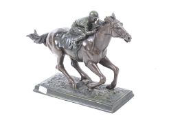 A resin race horse figure from the Crosa Collection.