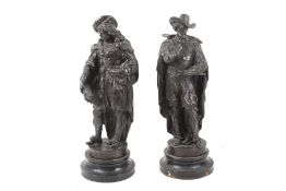 Two 20th century spelter figures of artists.