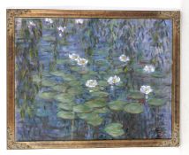 M T Edwards pastel drawing of water lilies.