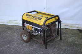 A Wolf Power WP3500LR portable petrol generator.