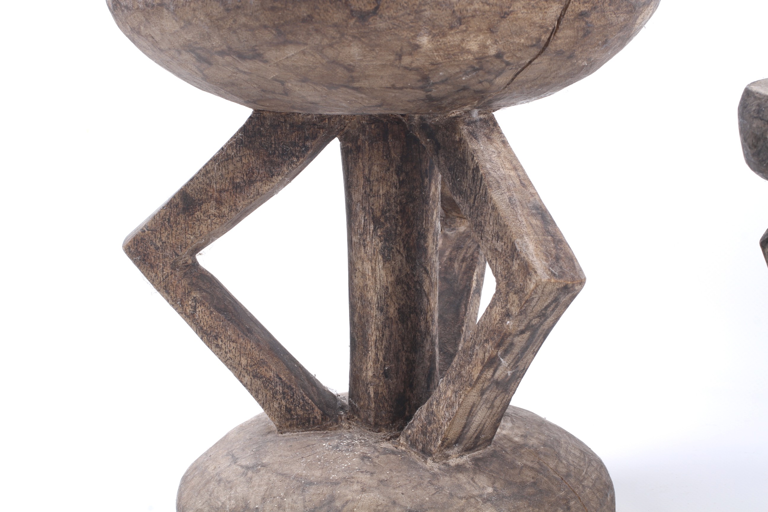 Papua New Guinea. Two wooden stools. - Image 2 of 3