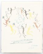 After a drawing from 1961 by Pablo Picasso, polychrome print 'The Dance of the Youth',