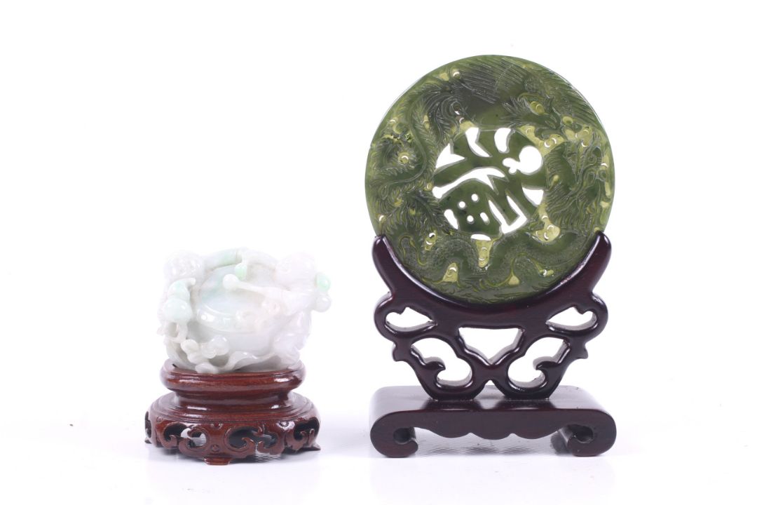 Two 20th century Chinese hardstone carvings. - Image 1 of 2