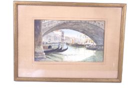 A 20th century watercolour of the Venice grand canal. Unsigned, 20cm x 34.