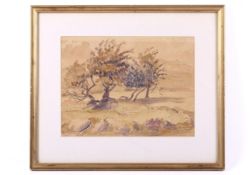 Muriel Hare (British 1890-1964), watercolour on paper, 'Foales Anishes-Dartmoor'.