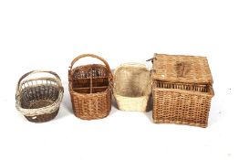 Four wicker baskets.