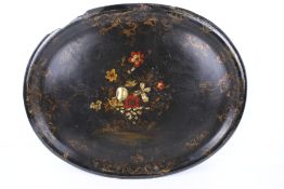 A Victorian papier mache tray.