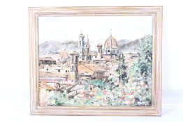 Ken Davis (British, XX), acrylic on board, 'Florence'.