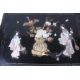 A Japanese early 20th century lacquer album of period photographs and postcards. - Image 2 of 7
