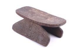 Papua New Guinea. A Sepik River carved wood stool.