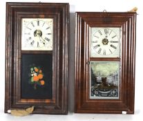 Two American wall clocks.