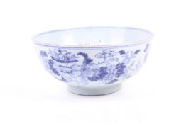 An 18th/19th century Chinese blue and white export bowl.