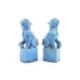A pair of Chinese turquoise glazed fo dogs. - Image 2 of 2