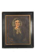 A Victorian oil on canvas portrait of a woman. Unsigned, 60.5cm x 50.