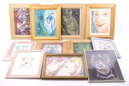 Kendrick Owen (Bristol) - large collection of artwork on paper.