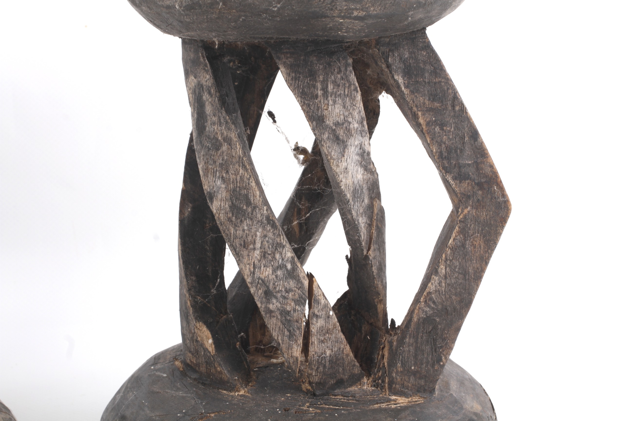 Papua New Guinea. Two wooden stools. - Image 2 of 3