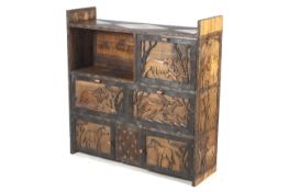 A Zambian handmade wood cabinet.