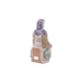 A Qing dynasty Chinese painted wooden seated Guanyin. - Image 2 of 2