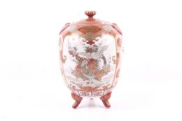 A 19th century Japanese Kutani lidded vase.