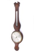 A 19th century mahogany framed wheel barometer.