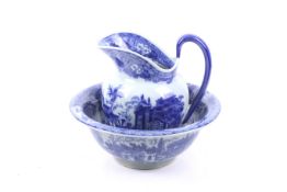 A 19th century Ironstone pitcher and basin.