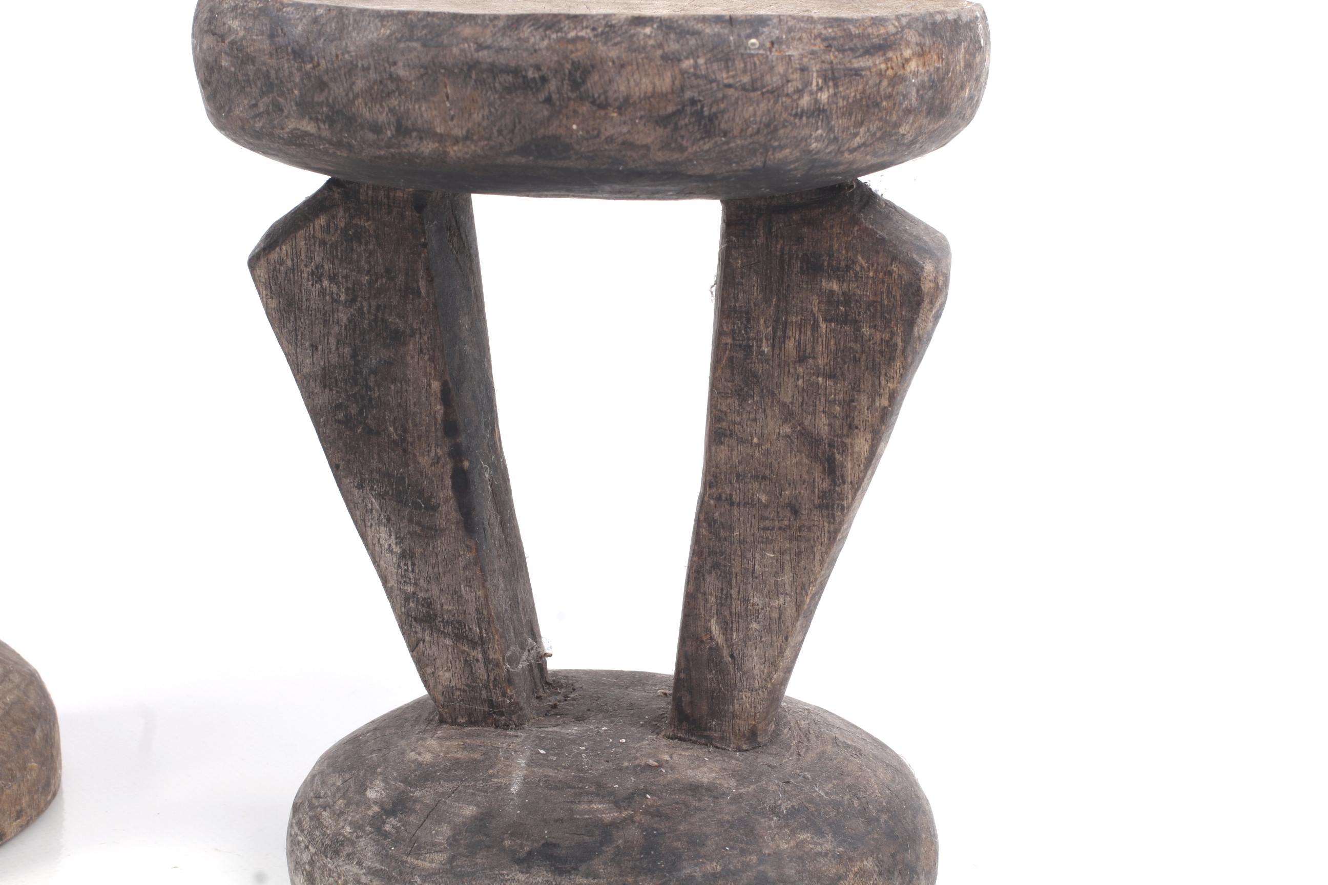 Papua New Guinea. Two wooden stools. - Image 3 of 3