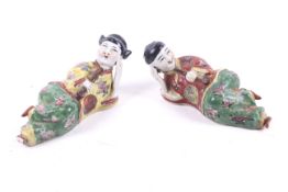 Two late 19th/early 20th century Chinese porcelain figures.