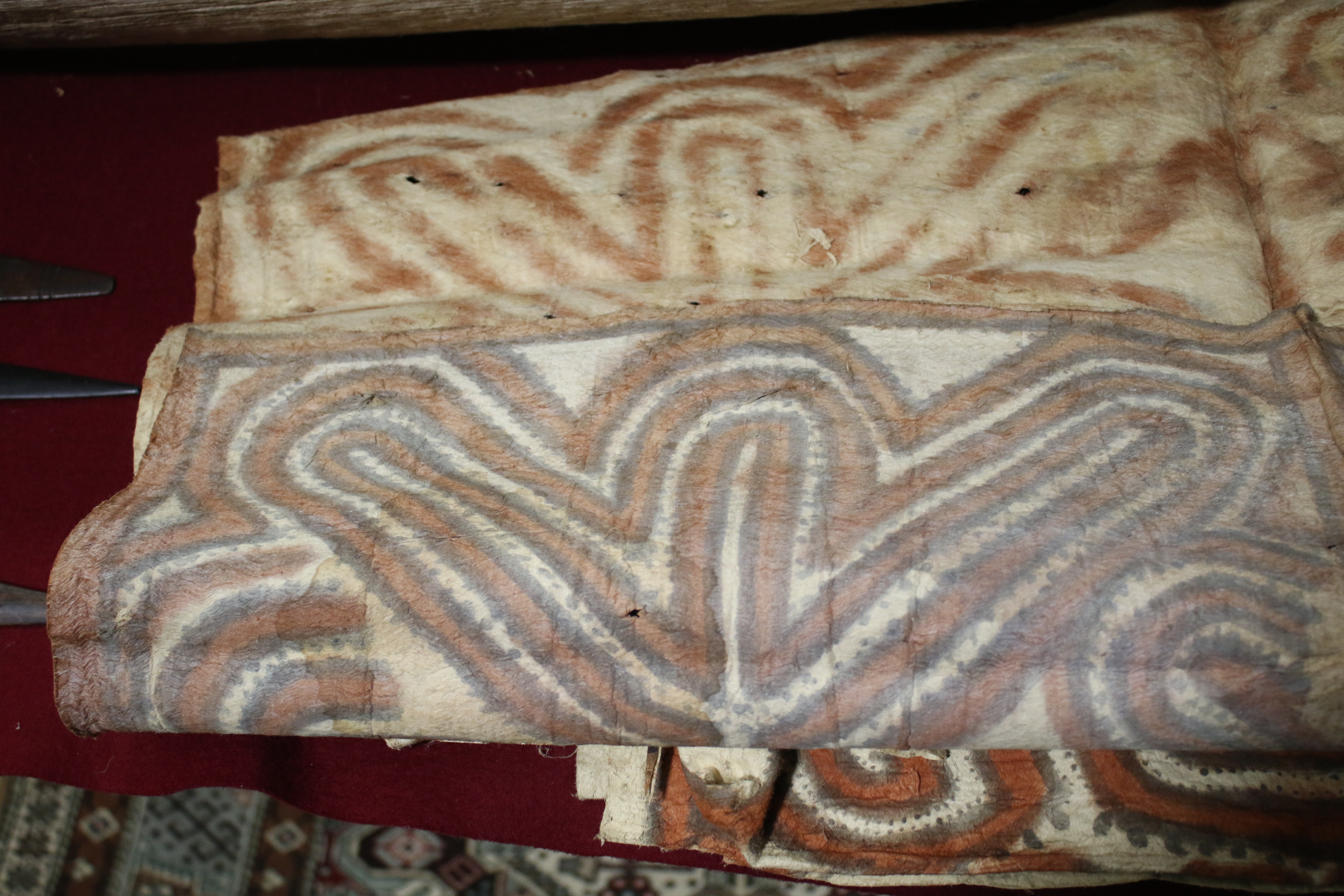 Papua New Guinea. Five lengths of painted tapa cloth. - Image 7 of 26
