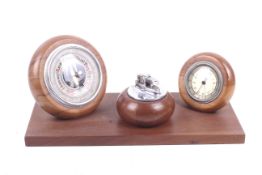 A mid-century Ryecraft Woodware desk set.