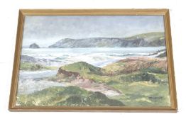 Arthur B Foster (British, 1900 - 1989), oil on board, coastal scene.