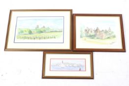 Malcolm Cockell (20th century), two prints and a watercolour. The signed print titled 'The B.R.