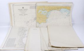 A collection of mid-century nautical navigation maps.