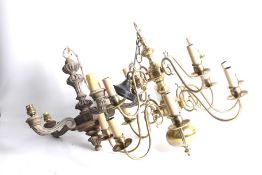 Two vintage chandeliers.