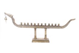 A 20th century brass candlestick holder.