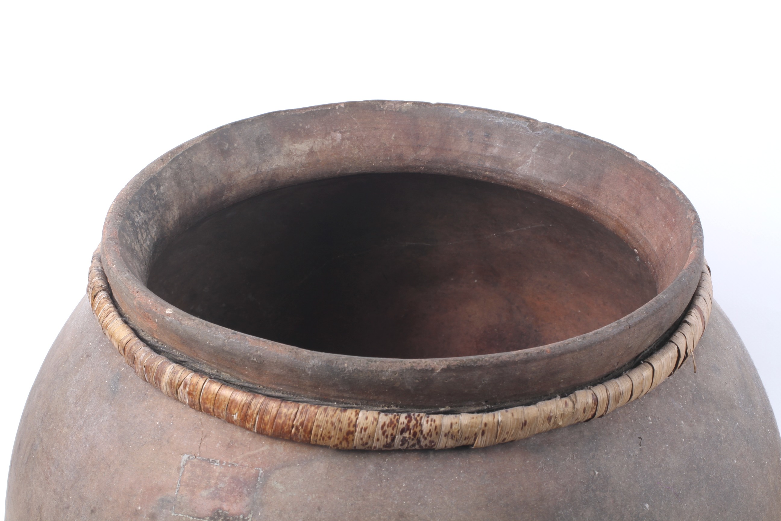 Papua New Guinea. Two rounded earthenware pots. - Image 2 of 3
