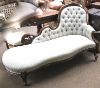 A Victorian chaise lounge.